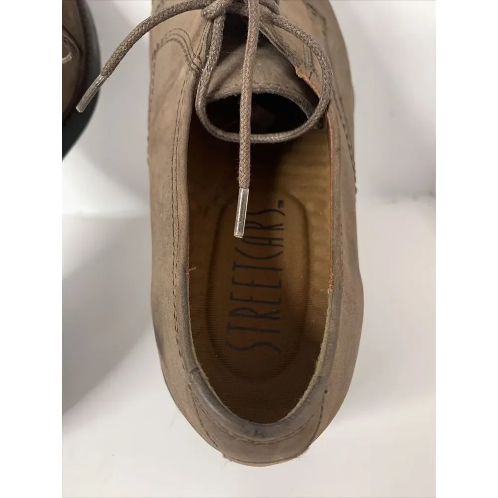 Men's STREETCARS SHOES Size 10.5 M Oxford Espresso brown Genuine‎ Leather New